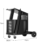 COSTWAY Schweißwagen mit 4 Schubladen & Gasflaschenhalter in Schwarz