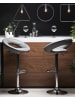Beliani 2-tlg Drehhocker PEORIA in Grau/Silber