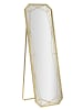 Mauro Ferretti Standspiegel aus goldfarbenem Metall, 46x54x153 cm (geöffnete Maße)