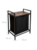 relaxdays Wäschesammler in Schwarz/ Braun - 65 L