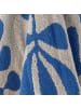 Bloomingville Decke NEVINE Blau Creme Florales Muster 160x130 cm