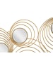 Mauro Ferretti Dekorative 3D-Wand aus goldfarbenem Metall und Spiegeln, 90 x 2,5 x 45 cm
