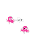 Alexander York Ohrstecker OKTOPUS in 925 Sterling Silber, 2-tlg. in pink