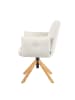 DUBI Möbel 2er-Set: Bürostuhl Mika-Leya in Creme - (B)60 x (H)89 x  (T)63 cm
