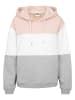 Urban Classics Urban Classics Damen Ladies Oversize 3-Tone Hoody in light rose/white/grey