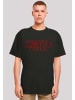 F4NT4STIC Heavy Oversize T-Shirt Stranger Things Glow Logo Netflix TV Series in schwarz