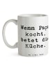 Mr. & Mrs. Panda Tasse Vater Koch mit Spruch in Weiß