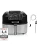 PRINCESS 2-in-1 Heißluftfriteuse und Grill 4 Programme Max 265°C silber/schwarz 182092