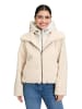 AMBER & JUNE Plüschjacke mit abnehmbarem Westenteil in Grau