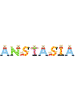 Playshoes Deko-Buchstaben "ANASTASIA" in bunt