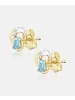 Diamant L'éternel Ohrstecker, mit Blautopas, 375 Gelbgold
