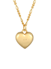 Elli Halskette 925 Sterling Silber Herz, Figaro in Gold