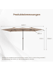 COSTWAY Doppelsonnenschirm 426x265cm in Braun