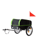 relaxdays Fahrradanhänger in Schwarz/ Grün - (B)124 x (H)59 x (T)69 cm