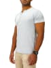 Joe Franks Joe Franks Basic T-Shirt kurzarm Big Button in grey melange