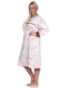 NORMANN Langarm Nachthemd klassische Design Knopfleiste am Hals - 88997 in creme