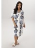 Aniston PLUS Blusenkleid in weiß-marine-blau-beige