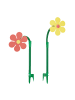 relaxdays 2er Set: Sprinkler Blume in Rot/Gelb