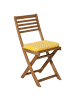 Beliani 3-tlg Bistro Set FIJI in Braun/Weiß/Gelb