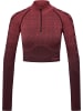 Hummel Halbreißverschluss Sweatshirt Hmlmt Fade Damen in BITTER CHOCOLATE/MINERAL RED