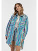IZIA Damen Hemdjacke in Mehrfarbig Blau
