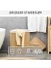 HOMCOM Wäschekorb-38L x 38B x 57H cm-Naturholz