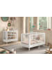 58 aufm Kessel BABYBETT SET 70x140 Keeley Buche Weiß Holz Regal Komfort Stabil