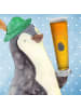 Mr. & Mrs. Panda Bier Glas Avocado Glücklich ohne Spruch in Transparent