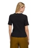 CARTOON Halbarm-Shirt mit Kragen in Schwarz