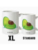 Mr. & Mrs. Panda Große Kaffeetasse Avocado Schwangerschaft ohne ... in Weiß