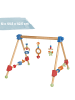 roba Baby Spielbogen Holz – Montessori Activity Center ab 3 Monaten, rot/blau