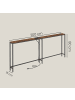 VASAGLE Flurtisch Barnet in Braun-Schwarz - (B)200 x (H)80 x (T)15 cm