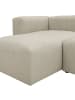 58 aufm Kessel ECKSOFA mit Hocker rechts Kattrina Flachgewebe creme