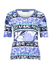 Betty Barclay Basic Shirt mit Rippenstruktur in Blau/Grün