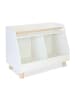 relaxdays Kinderregal in Weiß/ Natur - (B) 72 x (H) 52 x (T) 38 cm