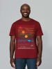 wat? Apparel T-Shirt Sun And Moon in Weinrot