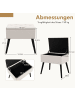 COSTWAY Schminkhocker mit Stauraum in Beige