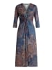 Betty Barclay Midikleid mit Raffung in Blau/Rot