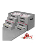relaxdays Weihnachtskugel-Aufbewahrungsbox in Grau - (B)73 x (H)40 x (T)36,5 cm