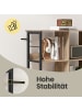 VASAGLE Bücherregal Barnet in Kamelbraun-Tintenschwarz - (B)30 x (H)103.1 x (T)100 cm