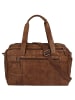 SPIKES & SPARROW Reisetasche WEEKENDER echt Leder in cognac