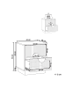 Beliani Nachttisch NUMURKAH in Braun - (W) 42 x (H) 50 x (L) 38 cm