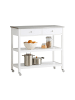 SoBuy Küchenwagen in Weiß - (B)100 x (H)92 x (T)45cm