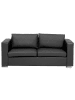 Beliani 3-Sitzer Sofa HELSINKI in Schwarz/Silber - (W) 186 x (H) 72 x (L) 76 cm