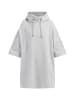 DreiMaster Damen Oversize Sweatshirtkleid in Hellgrau Melange