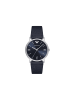 Emporio Armani Uhr silber dunkelblau Lederarmband