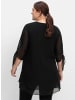 sheego Longbluse in schwarz