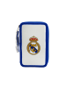 COFI 1453 Real Madrid Federmäppchen mit 3 gefüllten Fächern in Mehrfarbig