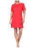 NORMANN Nachthemd kurzes Bigshirt KatzenApplikation - 65274 in rot