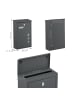 relaxdays Briefkasten in Anthrazit - (B)25 x (H)40 x (T)11,5 cm